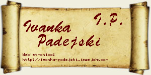 Ivanka Padejski vizit kartica